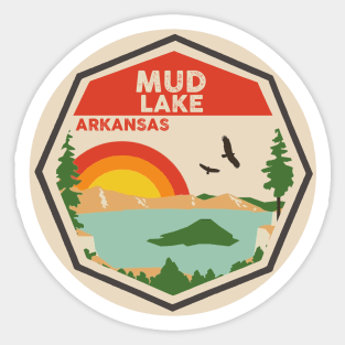 Mud Lake Arkansas Colorful Scene Sticker